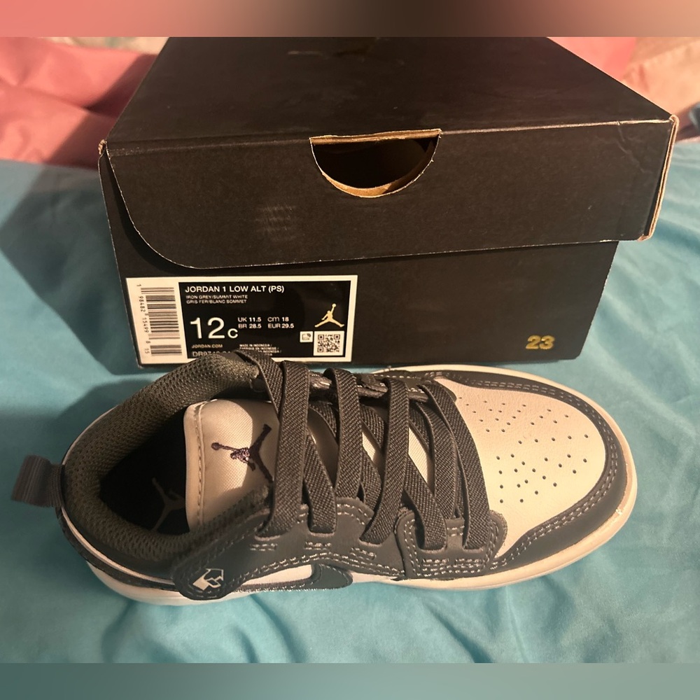 Jordan 1 Low ALT Kids' Low Iron Grey/Summit White 12c